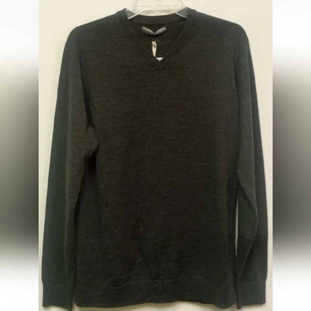 Icebreaker Men's Size L  Wool Sweater V Neck Gray